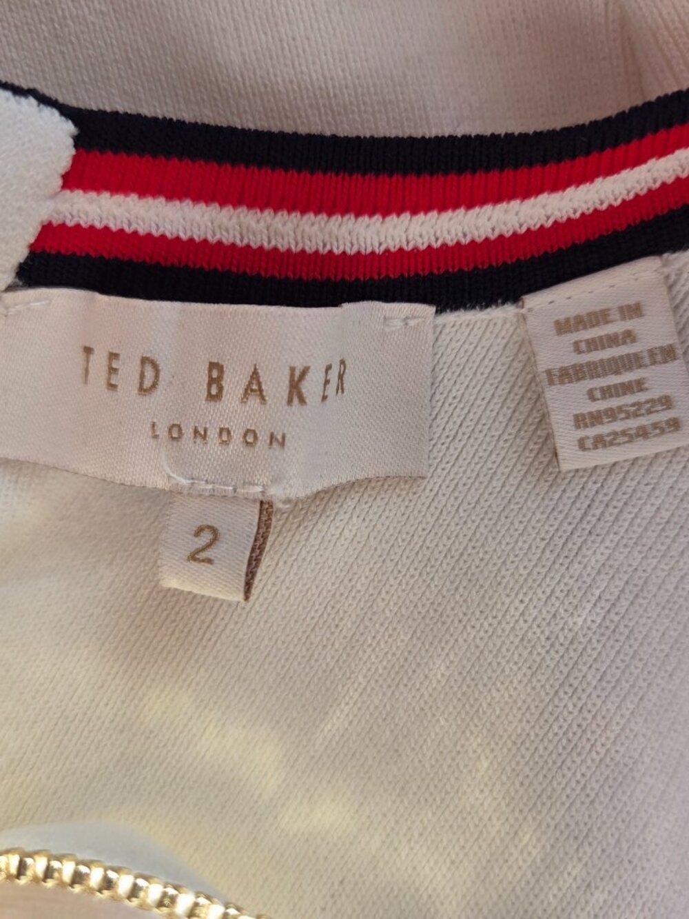 Ted Baker Apryll Sleeveless Knit Skater Dress Size 2 / 6 White Stretch A-Line - Picture 11 of 13